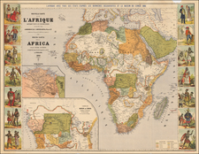 Africa, Africa, East Africa and West Africa Map By Jean Dosseray