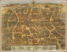 Central Asia & Caucasus and Middle East Map By Olfert Dapper