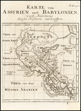 Middle East Map By Johann Justine Gebauers