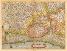 Northern Italy Map By Abraham Ortelius