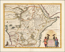 East Africa and West Africa Map By Willem Janszoon Blaeu