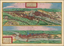 Czech Republic & Slovakia Map By Georg Braun  &  Frans Hogenberg