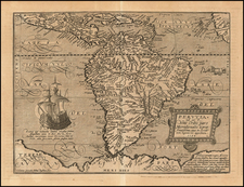 Central America and South America Map By Matthias Quad / Johann Bussemachaer