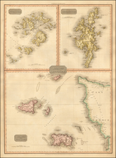 British Isles and British Counties Map By John Pinkerton