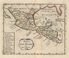 South, Texas, Mexico and Central America Map By Robert Morden