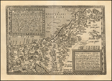 Holy Land Map By Matthias Quad / Johann Bussemachaer