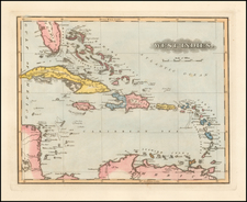 Caribbean Map By Fielding Lucas Jr.