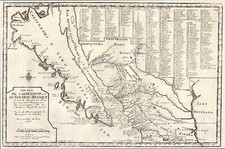 Southwest, Mexico, Baja California and California Map By Nicolas de Fer