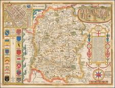 British Counties Map By John Speed