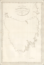 Australia Map By Louis Claude Desaulses de Freycinet