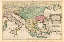 Turkey and Greece Map By Pierre Mortier