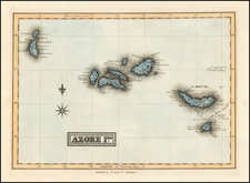 Atlantic Ocean and African Islands, including Madagascar Map By Fielding Lucas Jr.