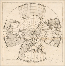 World, Northern Hemisphere and Polar Maps Map By Daniel Angelocrator