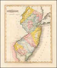 New Jersey Map By Fielding Lucas Jr.