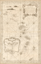 Caribbean and Virgin Islands Map By Jacques Nicolas Bellin