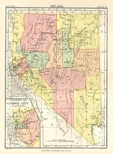 Southwest and California Map By W. & A.K. Johnston