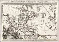 North America and California as an Island Map By Gabriel Bodenehr / Georg Christoph Kilian