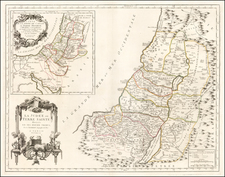 La Judee ou Terre Sainted divisee en ses Douze Tribus . . .1779  By Paolo Santini