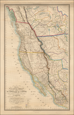 United States, Texas, Southwest, Rocky Mountains, Mexico and California Map By Eugene Duflot De Mofras