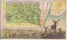 Plains and South Dakota Map By Arbuckle Brothers Coffee Co.