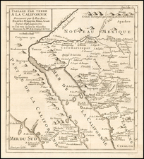 Southwest, Mexico, Baja California and California Map By Fr. Eusebio Kino / Inselin