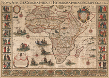 Africa Map By Alexis-Hubert Jaillot  &  Nicolas Berey  &  Willem Janszoon Blaeu