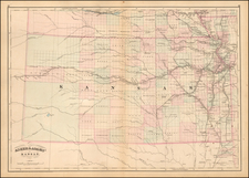 Midwest, Plains and Kansas Map By Asher  &  Adams