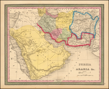 Middle East and Persia & Iraq Map By Thomas, Cowperthwait & Co.