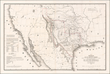 Texas, Plains, Southwest, Rocky Mountains and California Map By William Hemsley Emory