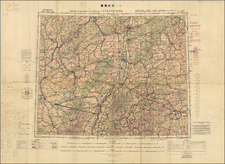 France and Germany Map By Geographical Section, War Office (UK)