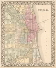 Midwest Map By Samuel Augustus Mitchell Jr.