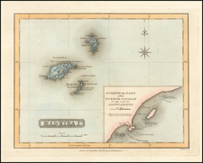 Atlantic Ocean and Portugal Map By Fielding Lucas Jr.