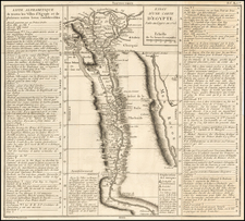 Egypt Map By Jacques Nicolas Bellin