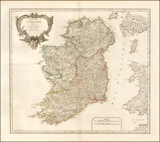 Ireland Map By Gilles Robert de Vaugondy