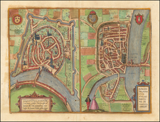 Sud et Alpes Française Map By Georg Braun  &  Frans Hogenberg