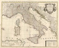 Europe and Italy Map By Johannes Covens  &  Cornelis Mortier