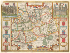 British Counties Map By John Speed