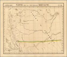 Montana and Western Canada Map By Philippe Marie Vandermaelen