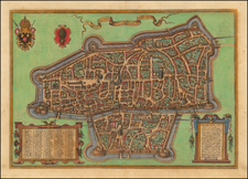 Süddeutschland Map By Georg Braun  &  Frans Hogenberg