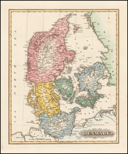 Denmark Map By Fielding Lucas Jr.