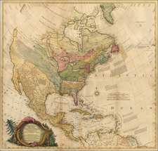 United States and North America Map By John Rocque / Mary Ann Rocque