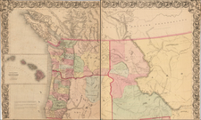 Idaho, Montana, Wyoming, Oregon and Washington Map By H.H. Bancroft & Company