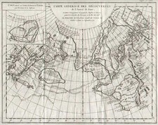 Alaska, Asia, China and Canada Map By Denis Diderot / Gilles Robert de Vaugondy