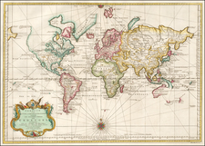 World Map By Jacques Nicolas Bellin