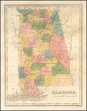 Alabama Map By Anthony Finley