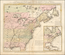 United States and North America Map By Society of Anti-Gallicans