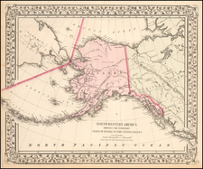 Alaska and Canada Map By Samuel Augustus Mitchell Jr.