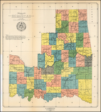 Oklahoma & Indian Territory Map By Aug. Gast Bank Note & Litho. Company