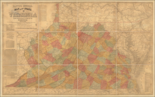 West Virginia, Virginia and Civil War Map By J.T. Lloyd