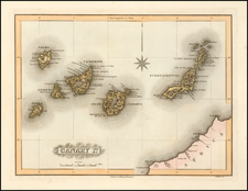 Atlantic Ocean and African Islands, including Madagascar Map By Fielding Lucas Jr.